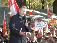 Pobudzony Czarnek złapał mikrofon i wrzeszczał pod TK. „Nas się boją, was się boją!”