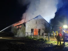 Nocny pożar stajni w Trąbkach Małych. Zginęły trzy konie