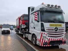 Pijany Rumun przewoził wóz strażacki na A4. Miał podrobione prawo jazdy