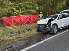 Poważny wypadek w Gajewie! Dwie osoby ciężko ranne. Śmigłowiec LPR na miejscu, trwa akcja ratunkowa