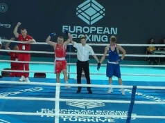 Oliwier Maj z Nowego Dworu Mazowieckiego na mistrzostwach Europy w boksie