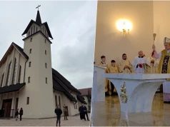 Radość parafian w Chojniku – poświęcono nowy kościół. Bp Jeż: „Gdy nikt nie buduje kościołów, ta wspólnota poszła pod prąd”