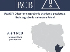 PILNE! Alert RCB na Podkarpaciu. Odwołanie alarmu o ataku z powietrza