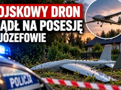 Wojskowy dron spadł na posesję w Józefowie