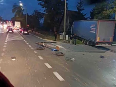 Ciężarówką skosił nowy fotoradar w Rumianku
