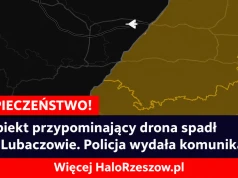 Obiekt przypominający spadł drona w Lubaczowie. Policja wydała komunikat