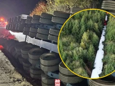 Ogromna łopata turbiny runęła między drzewa. 135 ton spowodowało miliony strat