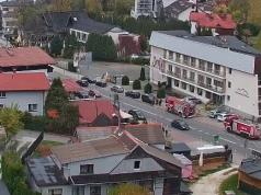 Podejrzenie pożaru w hotelu w Szczyrku. Na miejscu straż pożarna