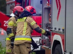 Międzyrzecz: Pożar hali w powiecie międzyrzeckim. W akcji brało udział dziewięć zastępów strażaków