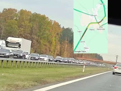 Duży korek na S17 w stronę Lublina. Trwa malowanie pasów
