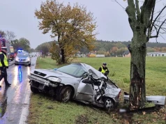 18-latka wjechała w drzewo, trzy osoby w szpitalu. Prawdopodobnie jechała za szybko