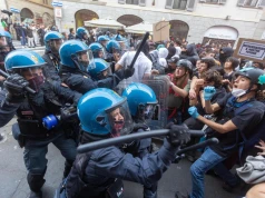Włochy ogarnęły masowe protesty! 380 zatrzymanych, policja użyła siły