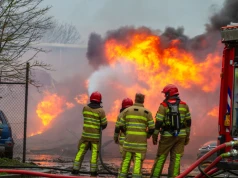 Pożar restauracji Młyn w Bytowie. Na miejscu 17 zastępów straży pożarnej