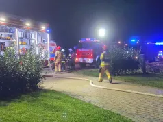 Pożar kotłowni w budynku mieszkalnym. Dwie osoby poszkodowane.