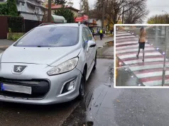 Kierowca nawet nie zwolnił, pieszej nie udało się uciec. Wypadek nagrała kamera