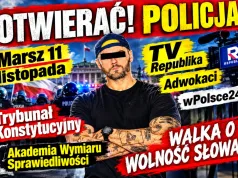 Uzbrojeni policjanci u prezesa Marszu Niepodległości!