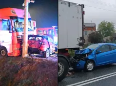 Wypadki wywołane przez auta osobowe i kontrola tachografu – dwie przestrogi z dróg