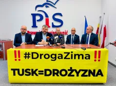 „Tusk = Drożyzna”. Wicher na konferencji w Nowym Sączu. PiS chce tańszego pelletu, prądu i paliw
