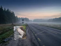 Skandaliczne zachowanie kierowcy. Zostawił żywe, cierpiące zwierzę przy drodze