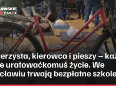Rowerzysta, kierowca i pieszy – każdy może uratowaćkomuś życie. We Wrocławiu trwają bezpłatne szkolenia