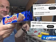 Pół internetu rzuciło się do składania życzeń panu, który pokazał, jak cieszy się słodyczami od rodziny