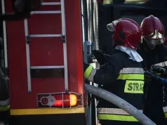 PILNE: Pożar w Gutkowie. Ulica Bałtycka całkowicie zablokowana, policja wyznaczyła objazdy