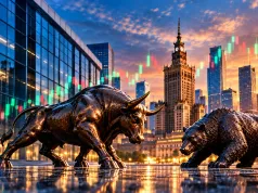 Banki napędzają wzrosty na GPW. WIG20 przyspiesza, ale małe spółki i NewConnect pozostają pod presją