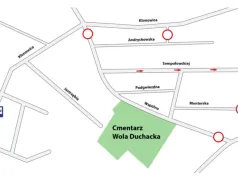 Zmiany w ruchu przy Cmentarzu Wola Duchacka